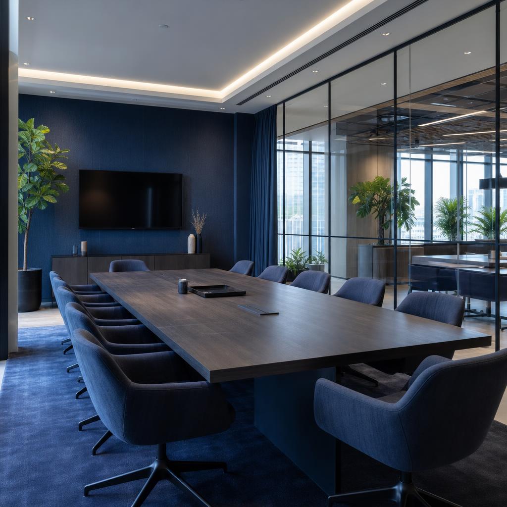 Sala de reunião de um escritório moderno